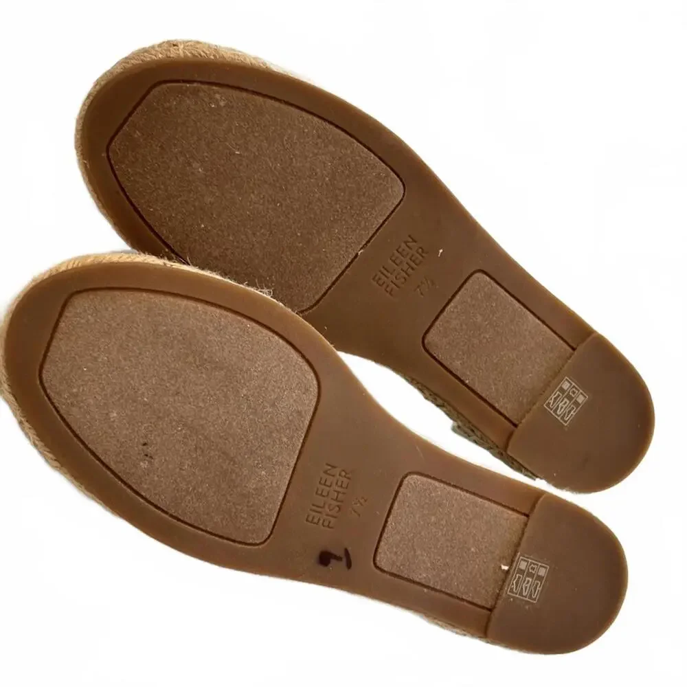 Eileen Fisher Lee d’Orsay Beige Espadrille Flats Women’s Size 7.5 New w/o‎ Tags